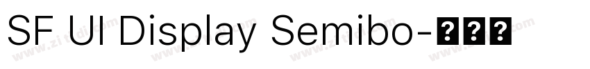SF UI Display Semibo字体转换